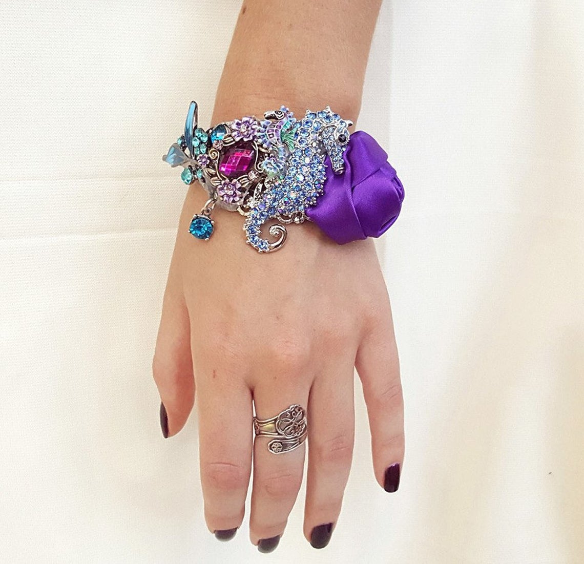 DEPOSIT on Bridal Brooch Bouquet Package Beach Wedding Purple | Etsy