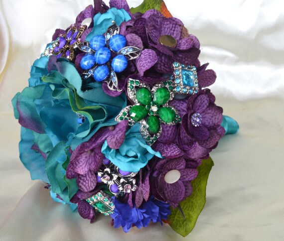 Peacock brooch bouquet best sale