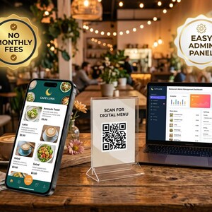 Script per menu digitale con codice QR per ristoranti e caffetterie con pannello di amministrazione, menu contactless, nessuna tariffa mensile, sito web per menu QR self-hosted.