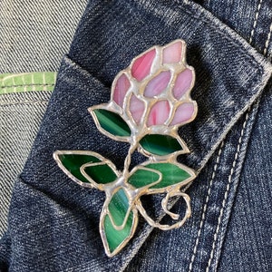 Stained Glass - Flower Brooch