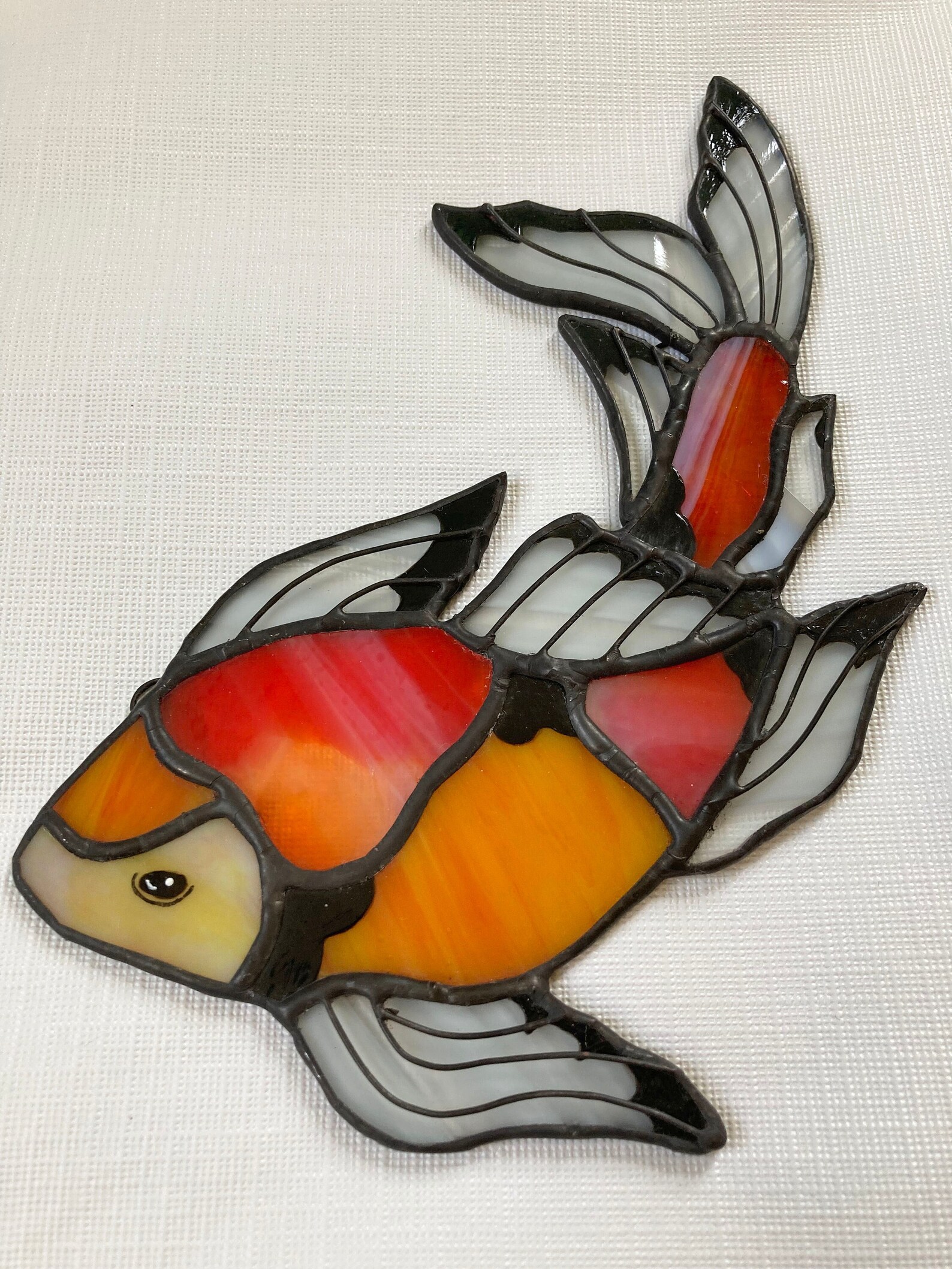 Stained Glass Koi Fish Suncatcher Etsy