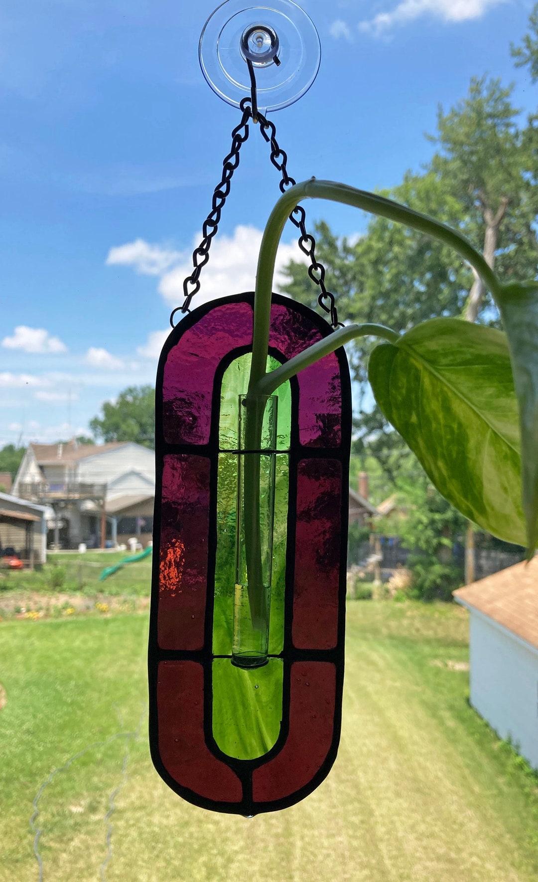 Stained Glass Window Vase Etsy