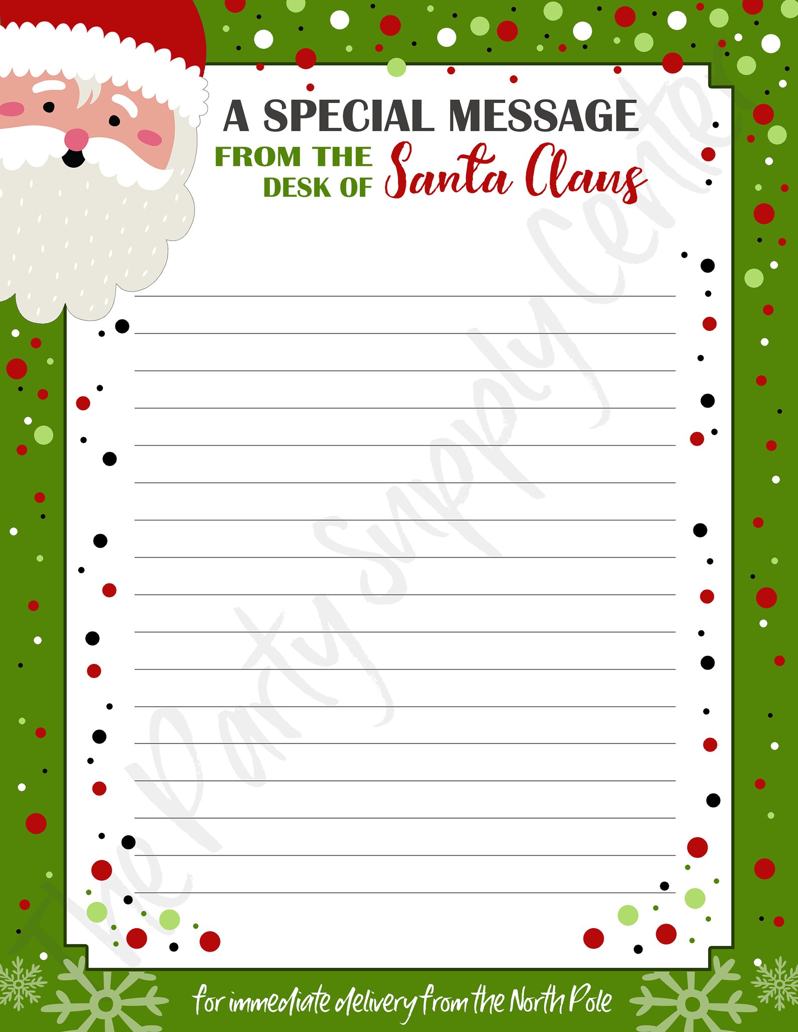 Letter From Santa Template Printable, Letter From Santa, Santa Letter ...