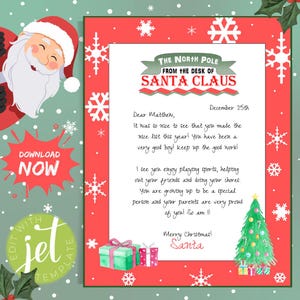 Carta do Papai Noel, Carta do Papai Noel, Carta do Papai Noel Editável, Carta do Papai Noel, Carta do Papai Noel para Personalizar! Modelo de Carta do Papai Noel!