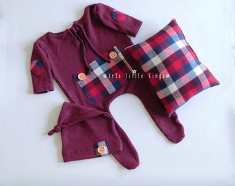 newborn flannel outfit