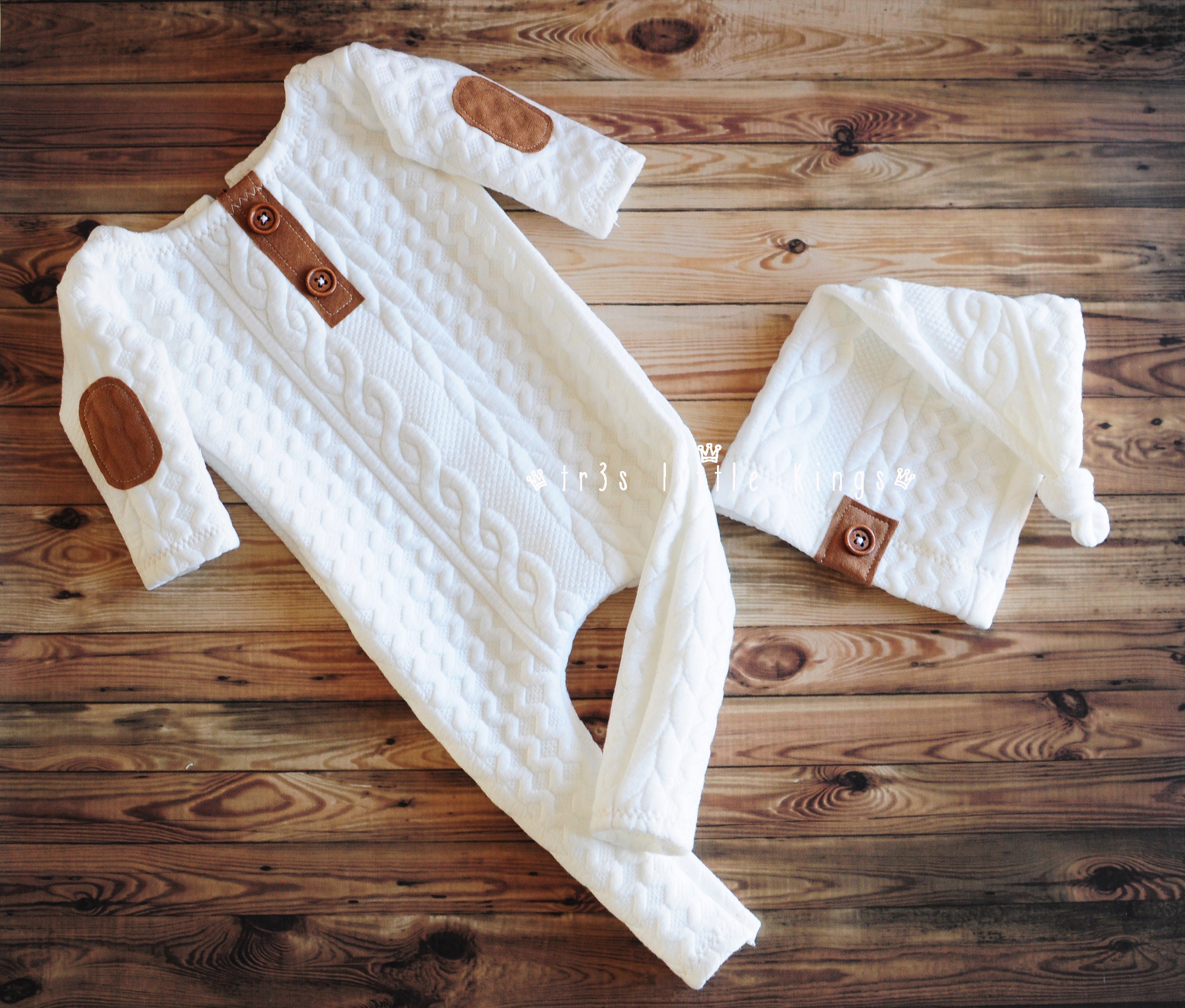 Newborn set Boy long johns Newborn boy prop hat and romper newborn ou…