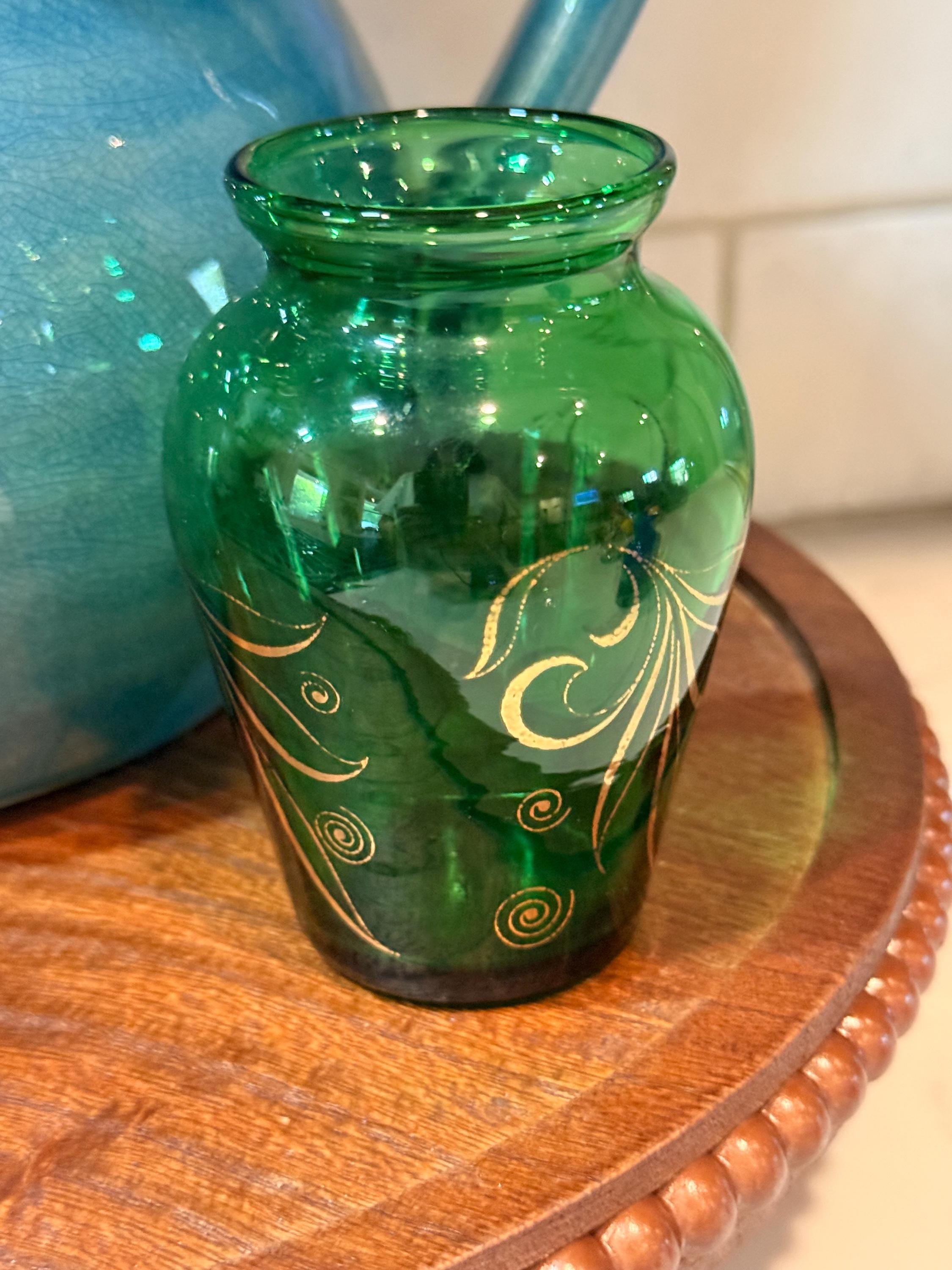 Antique Green Vases - Etsy
