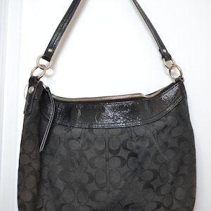 Coach Black Signature Shoulder Bag - Etsy