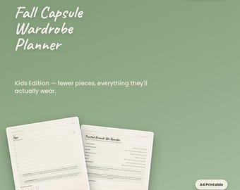 Herbstliche Capsule-Garderoben-Planung für Kinder | Saisonale Kleiderschrankorganisation (PDF-Download)