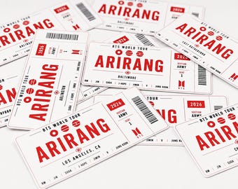 K-Pop Concert Freebie Stickers | World Tour | Concert Ticket Stickers