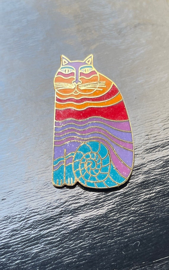 Laurel Burch Rainbow Cat Brooch