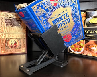 Adjustable Compact Reading Stand, Portable Book Holder for Thick Novels and Devices
