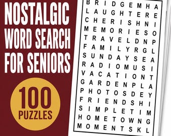 100 nostalgische Wortsuchrätsel für Senioren, Großdruck, Aktivität für die Gedächtnispflege (PDF)