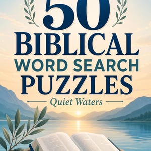 Quiet Waters: 50 Large Print Biblical Word Search Puzzles (Spiral Bound Book) image 2
