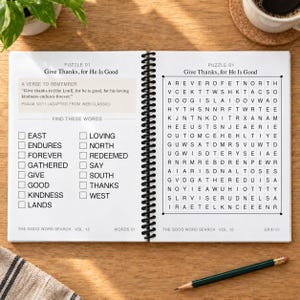 The Good Word Search Vol 15, Give Thanks Thanksgiving Bible Puzzles (Spiral Bound) image 2
