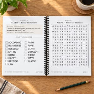 Psalm 119 Word Search Book, Extra Large Print, 50 Puzzles (Spiral Bound) image 2