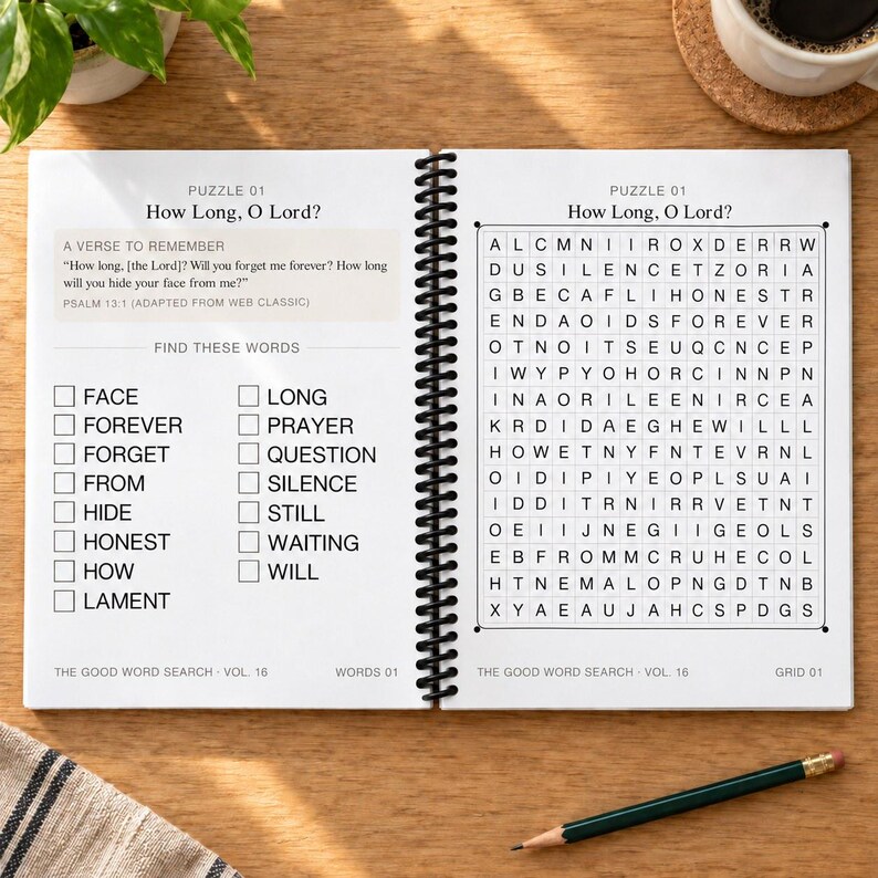 Psalms for Hard Days Word Search Book, Extra Large Print, 50 Puzzles (Spiral Bound) image 2