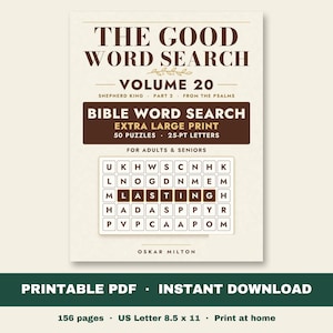 Bibel-Wortsuche Band 20, Hirtenkönig Teil 2, Extra Großdruck (PDF-Download) Bild 1