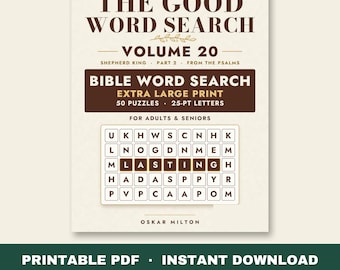Ricerca di parole bibliche Vol. 20, Re Pastore Parte 2, Caratteri extra grandi (Download PDF)