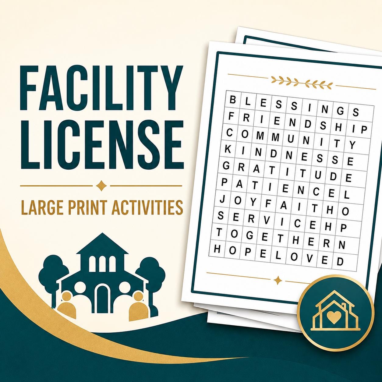 150 Psalms Word Search Activity Program, Large Print Puzzles (PDF Download) preview 2