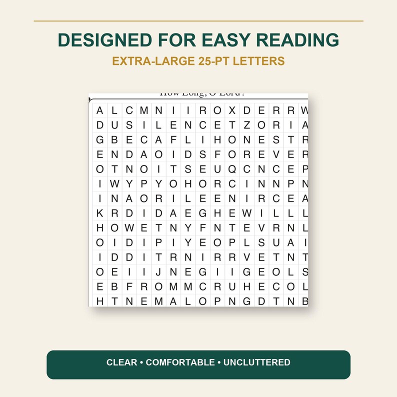 Psalms for Hard Days Word Search Book, Extra Large Print, 50 Puzzles (Spiral Bound) image 5