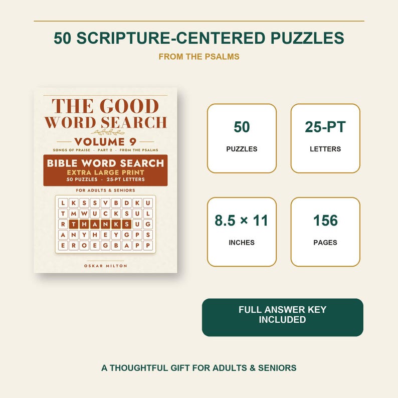 The Good Word Search Vol 9: Songs of Praise Part 2 Bible Puzzles (Extra Large Print, Spiral Bound) image 7
