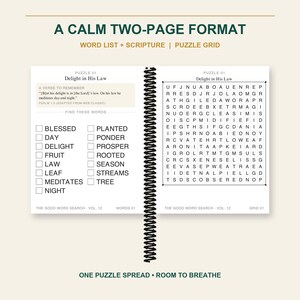 The Good Word Search Vol 12: Every Psalm Part 1 Bible Puzzles (Spiral Bound) 画像 6