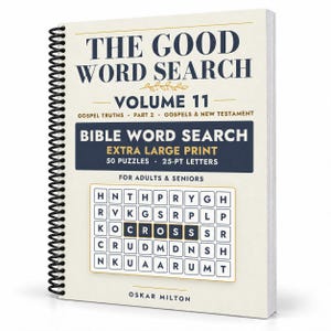 Good Word Search Vol 11, Gospel Truths Part 2 Bible Word Search Book, Extra-Large Print, 50 Puzzles immagine 1