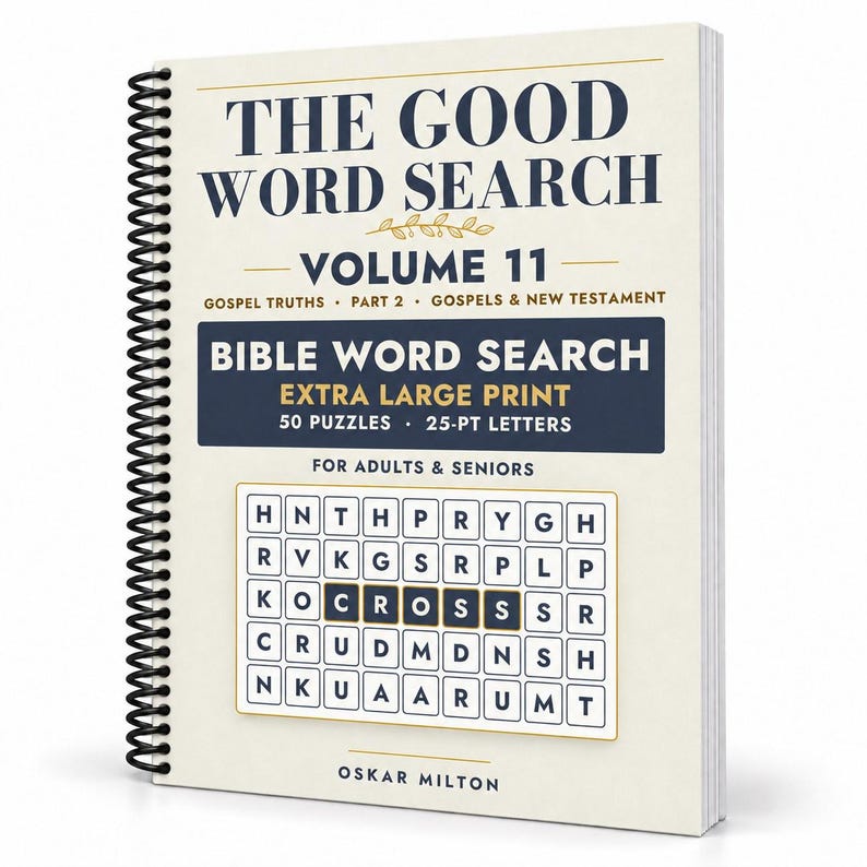 Good Word Search Vol 11, Gospel Truths Part 2 Bible Word Search Book, Extra-Large Print, 50 Puzzles immagine 1
