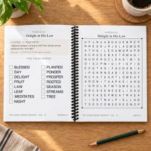 The Good Word Search Vol 12: Every Psalm Part 1 Bible Puzzles (Spiral Bound) 画像 2