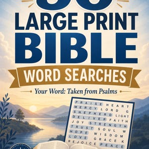 Large Print Psalm 119 Word Search Book, 50 Bible Puzzles for Adults (Spiral Bound) image 2