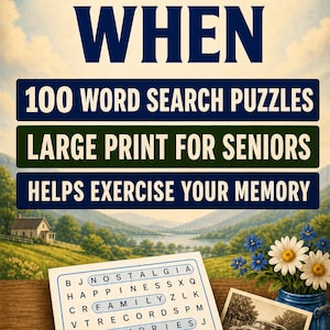 Woordzoekpuzzels met nostalgische thema's, grote lettertypen voor senioren (PDF) afbeelding 2