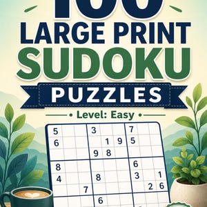 100 łamigłówek sudoku w dużym druku, łatwa książka o logice liczbowej (PDF) zdjęcie 2