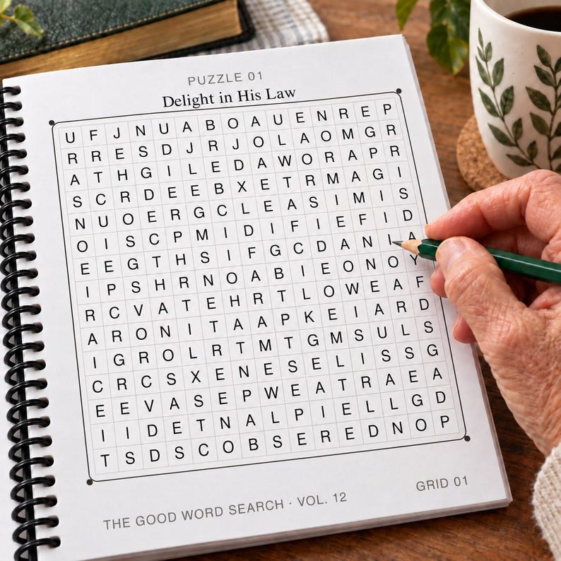 The Good Word Search Vol 12: Every Psalm Part 1 Bible Puzzles (Spiral Bound) 画像 3