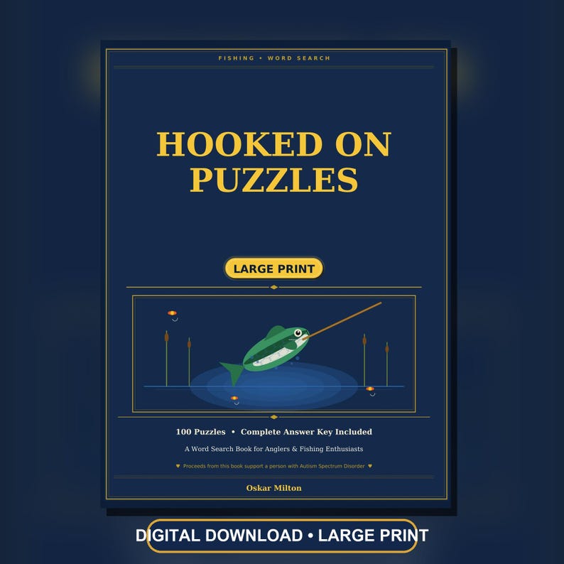 Large Print Fishing Word Search Puzzles for Adults, Angler Gift (PDF) image 3