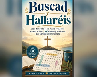 Spanish Bible Word Search Puzzles, Large Print Gospels (PDF Download)