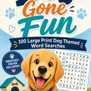 Dog Themed Word Search Puzzles, Large Print Activity Book (PDF) image 2