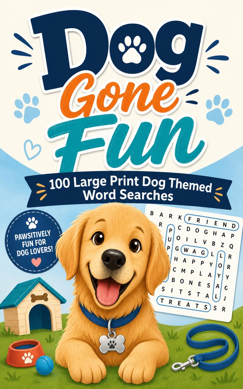 Dog Themed Word Search Puzzles, Large Print Activity Book (PDF) image 2