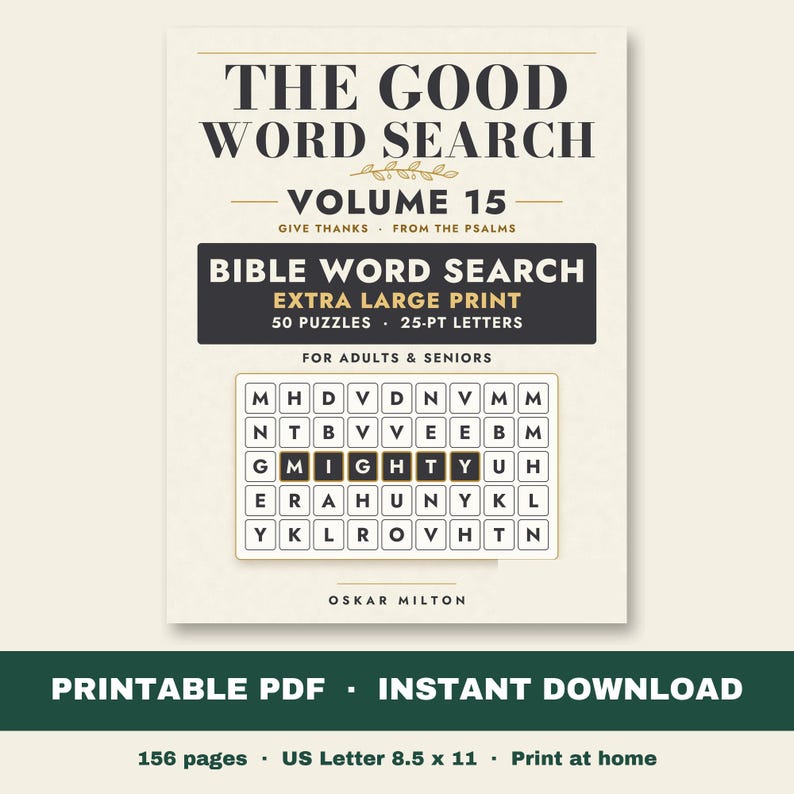 The Good Word Search Vol 15, Thanksgiving Bible Puzzles (PDF Download) image 1
