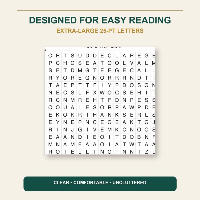 Bible Word Search Vol 9, Psalms of Praise, Extra Large Print (PDF Download) image 2