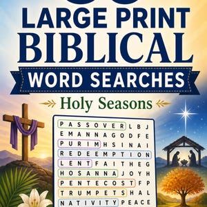 Holy Seasons Large Print Word Search Puzzles, 50 Bible Activity Book (Spiral Bound) Bild 2