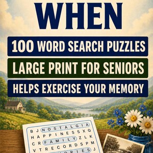Remember When Nostalgia Word Search Puzzles, Large Print for Seniors (Spiral Bound Book) image 2