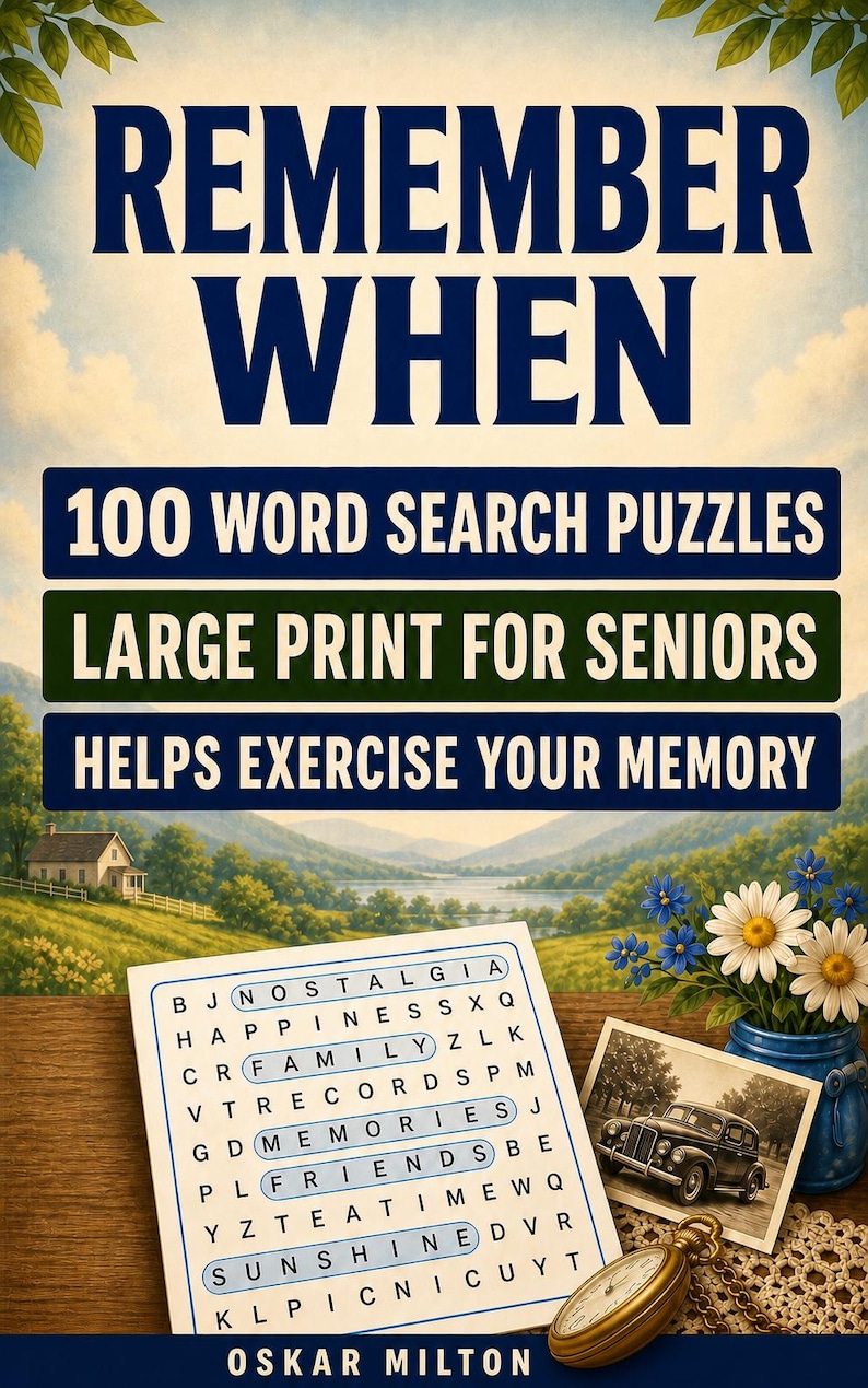 Remember When Nostalgia Word Search Puzzles, Large Print for Seniors (Spiral Bound Book) image 2