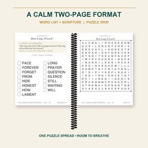 Psalms for Hard Days Word Search Book, Extra Large Print, 50 Puzzles (Spiral Bound) image 6