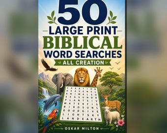 All Creation Psalms Word Search Book, Large Print Bible Activity for Seniors (Spiral Bound)
