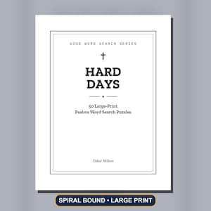Psalms for Hard Days, 50 Large-Print Word Search Puzzles (Spiral-Bound Book) Bild 1