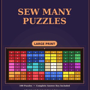 100 Large Print Quilting Word Search Puzzles for Adults (PDF Download) image 2