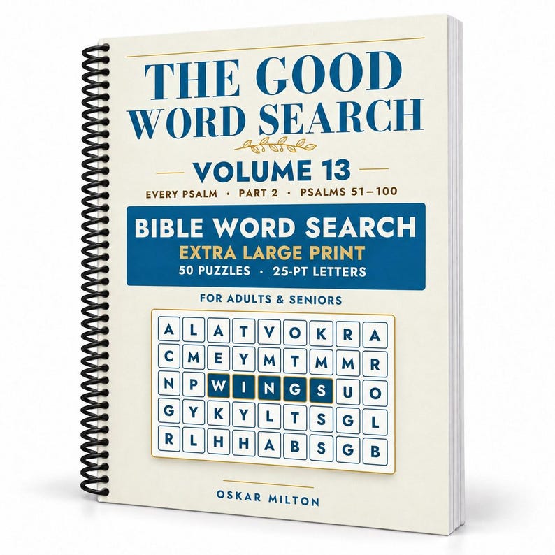 The Good Word Search Vol 13, Psalms 51-100 Bible Puzzles (Spiral Bound) image 1