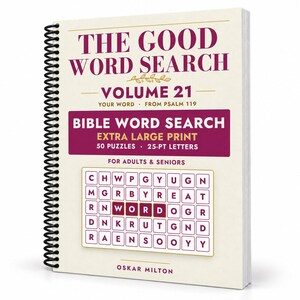 Psalm 119 Word Search Book, Extra Large Print, 50 Puzzles (Spiral Bound) image 1
