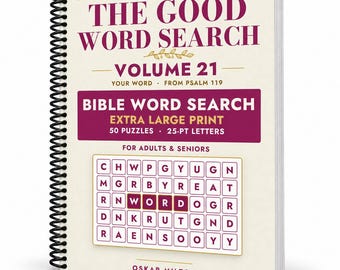 Psalm 119 Word Search Book, Extra Large Print, 50 Puzzles (Spiral Bound)